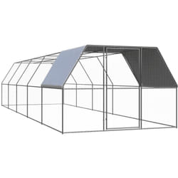 Poulailler d'extérieur 3x10x2 m Acier galvanisé