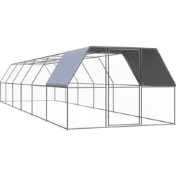 Poulailler d'extérieur 3x12x2 m Acier galvanisé Vidaxl