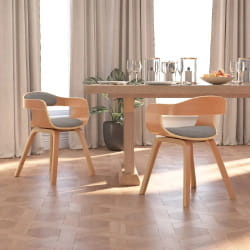 VIDAXL Chaises à manger lot de 2 Taupe