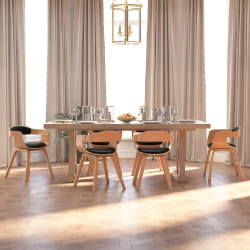 vidaXL Chaises à manger - Lot de 6 - Noir