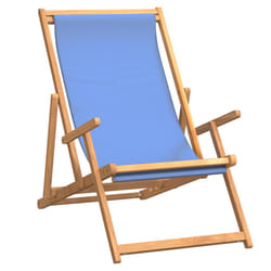 VidaXL 317697 chaise d'extérieur Terrace Siège rembourré Polyester, Teck Bleu