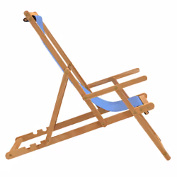 VidaXL 317697 chaise d'extérieur Terrace Siège rembourré Polyester, Teck Bleu - Vue supplémentaire 4