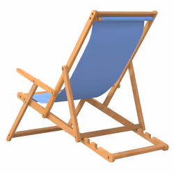 VidaXL 317697 chaise d'extérieur Terrace Siège rembourré Polyester, Teck Bleu - Vue supplémentaire 5