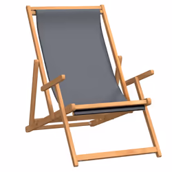 VidaXL 317698, Terrace, Siège rembourré, Polyester, Teck, Gris, 600 mm, 1260 mm