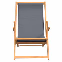 VidaXL 317698 chaise d'extérieur Terrace Siège rembourré Polyester, Teck Gris