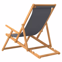 VidaXL 317698 chaise d'extérieur Terrace Siège rembourré Polyester, Teck Gris - Vue supplémentaire 5