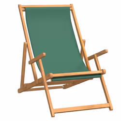 VidaXL 317699, Terrace, Siège rembourré, Polyester, Teck, Vert, 600 mm, 1260 mm