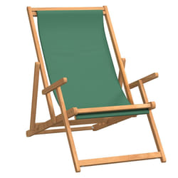 VidaXL 317699 chaise d'extérieur Terrace Siège rembourré Polyester, Teck Vert