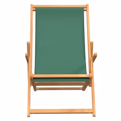 VidaXL 317699 chaise d'extérieur Terrace Siège rembourré Polyester, Teck Vert