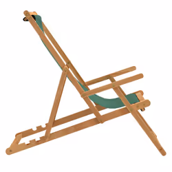 VidaXL 317699 chaise d'extérieur Terrace Siège rembourré Polyester, Teck Vert - Vue supplémentaire 4