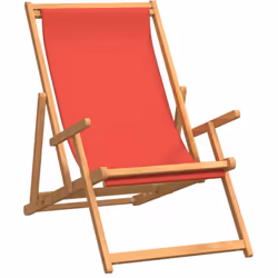 VidaXL 317700, Terrace, Siège rembourré, Polyester, Teck, Rouge, 600 mm, 1260 mm
