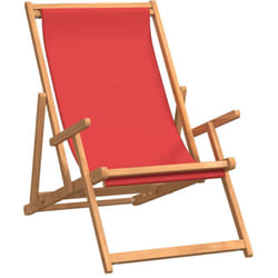 VidaXL 317700 chaise d'extérieur Terrace Siège rembourré Polyester, Teck Rouge