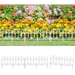 Vidaxl - Bordures de pelouse 17 pcs Blanc 10 m pp