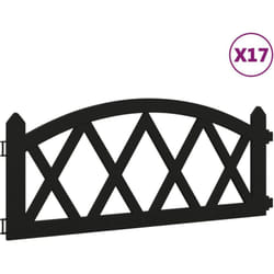 Vidaxl - Bordures de pelouse 17 pcs Noir 10 m pp