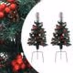 vidaXL Sapins de Noël artificiels d'allée 2 pcs 76 cm PVC - TU