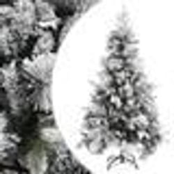 vidaXL Sapin de Noël à flocons de neige et pommes de pin 195 cm PVC/PE - TU