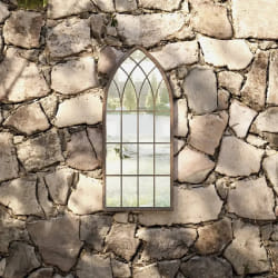 vidaXL Miroir de jardin - Sable - 70x30 cm