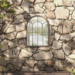 vidaXL Miroir de jardin 60x45 cm - Sable
