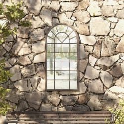 vidaXL Miroir de Jardin - Sable 90x45 cm