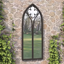 Le miroir de jardin sera un supplément original et attrayant à l'espace extérieur. Le miroir est fait de fer durable avec un  ...