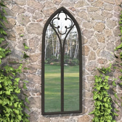 Vidaxl - Miroir de jardin Noir 70x30 cm Fer pour utilisation extérieure