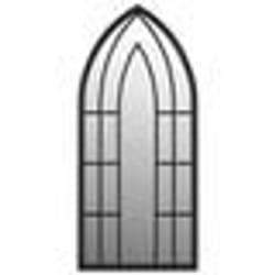 vidaXL Miroir de jardin Noir 70x30 cm Fer pour utilisation extérieure - TU