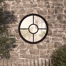 Le miroir rond de jardin sera un supplément original et attrayant à l'espace extérieur. Le cadre du miroir est en fer, ce qui ...