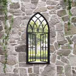 Le miroir de jardin sera un supplément original et attrayant à l'espace extérieur. Le miroir est fait de fer durable avec un  ...