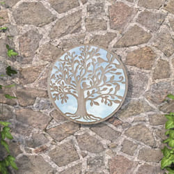 Vidaxl - Miroir de jardin Sable 40x2,5cm Fer Rond utilisation extérieure