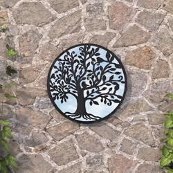 Le miroir rond de jardin sera un supplément original et attrayant à l'espace extérieur. Le cadre du miroir est en fer, ce qui ...
