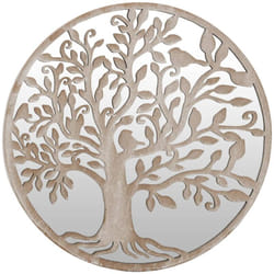 Vidaxl - Miroir de jardin Sable 60x2,5cm Fer Rond utilisation extérieure
