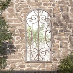 Vidaxl - Miroir de jardin Sable 70x30 cm Fer pour utilisation extérieure