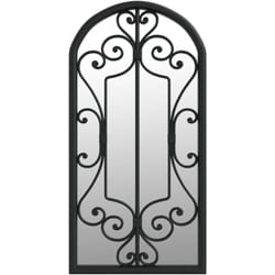 Miroir de jardin Noir 70x30 cm Fer pour utilisation extérieure vidaXL