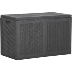 Vidaxl - Boîte de rangement de jardin 180 l Noir pp Rotin
