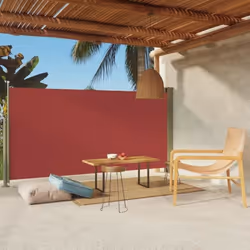 vidaXL Auvent latéral rétractable de patio 160x300 cm Rouge - TU
