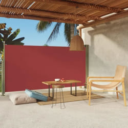 vidaXL Auvent latéral rétractable de patio 160x300 cm Rouge - TU