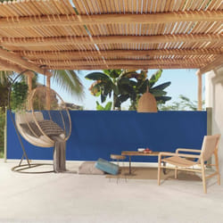 vidaXL Auvent latéral rétractable de patio 140x500 cm Bleu - TU