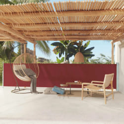 vidaXL Auvent latéral rétractable de patio 117x600 cm Rouge - TU