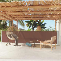 vidaXL Auvent latéral rétractable de patio 117x600 cm Marron - TU