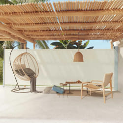 vidaXL Auvent latéral rétractable de patio 180x600 cm Crème - TU