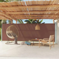 vidaXL Auvent latéral rétractable de patio 180x600 cm Marron - TU