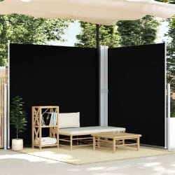 vidaXL Auvent latéral rétractable Noir 200x600 cm - TU