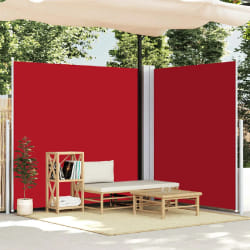 vidaXL Auvent latéral rétractable Rouge 220x600 cm - TU