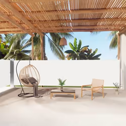 vidaXL Auvent latéral rétractable Crème 160x1000 cm - TU