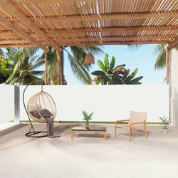 vidaXL Auvent latéral rétractable Crème 160x1000 cm - TU