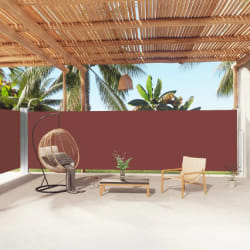 vidaXL Auvent latéral rétractable Marron 180x1000 cm - TU