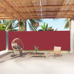 vidaXL Auvent latéral rétractable Rouge 200x1000 cm - TU