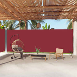 vidaXL Auvent latéral rétractable Rouge 220x1000 cm - TU