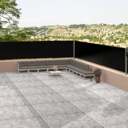 vidaXL Auvent latéral rétractable Noir 117x1200 cm - TU