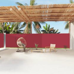vidaXL Auvent latéral rétractable Rouge 180x1200 cm - TU